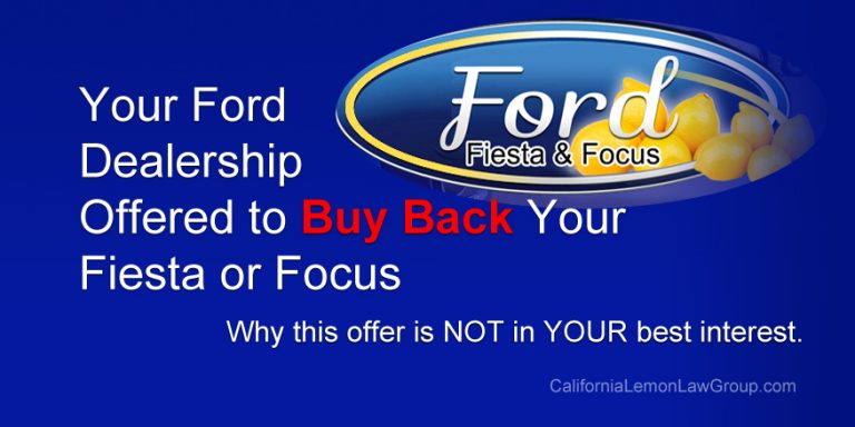 Ford Fiesta and Focus Dealer Buyback Offer