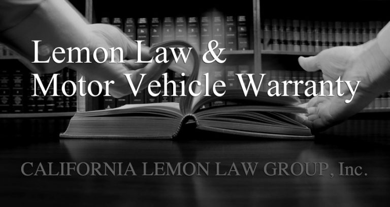 california lemon law, vehicle warranty, auto manufacture warranty