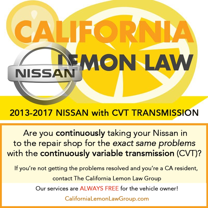 California Lemon Law, Nissan CVT Transmission