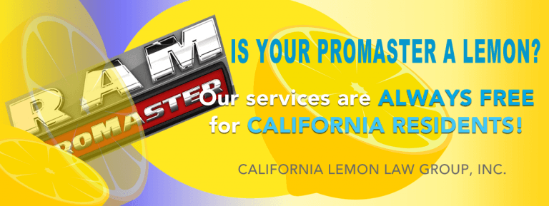California Lemon Law Dodge Ram ProMaster City