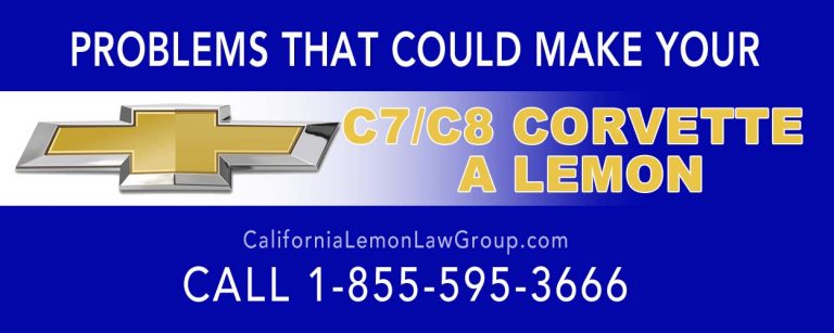 Chevrolet Corvette Problems, CA Lemon Law Attorney, FREE Lemon Law Services