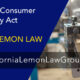 Song-Beverly Consumer Warranty Act, California Lemon Law